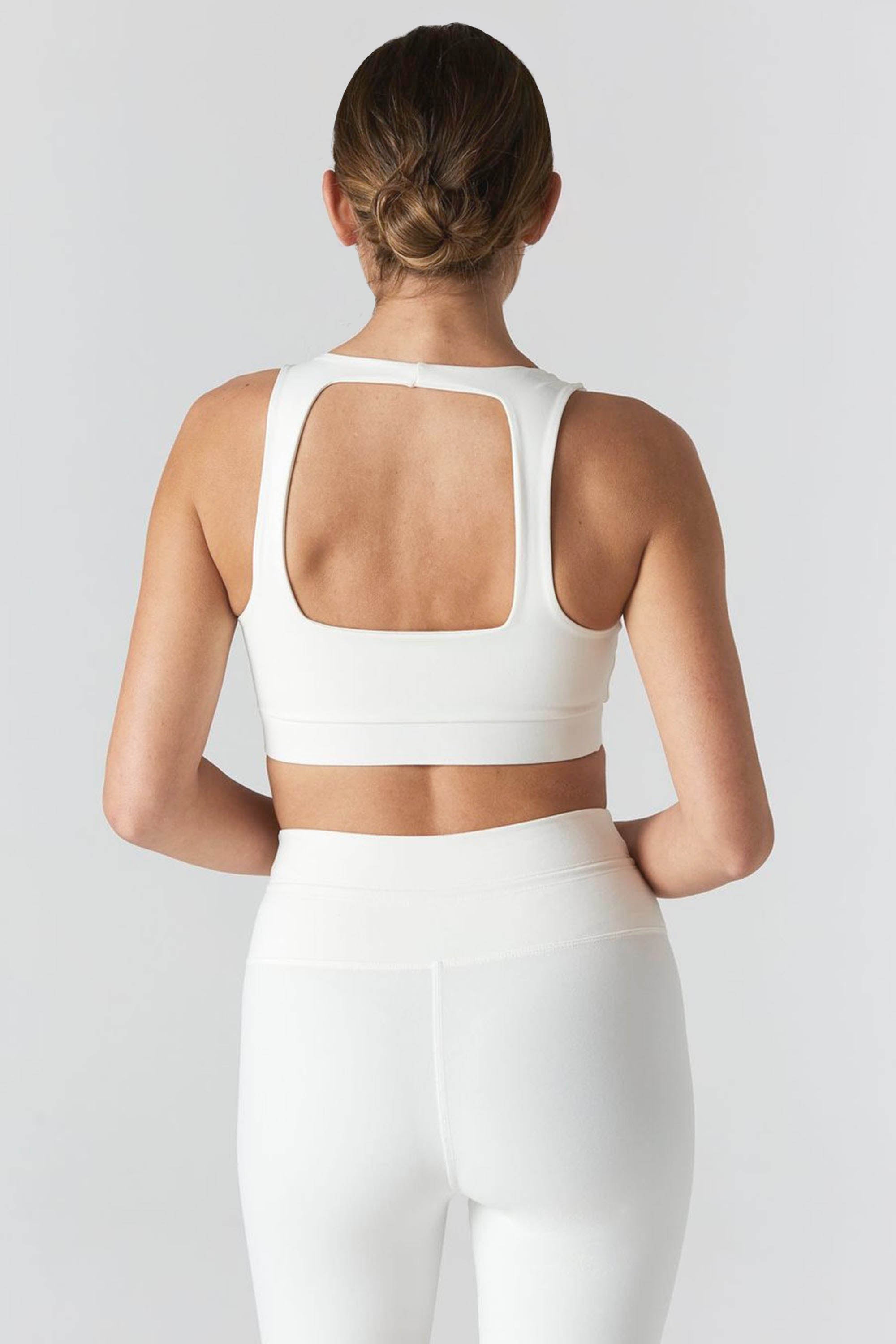 Fair & Square Cream Sports Bra