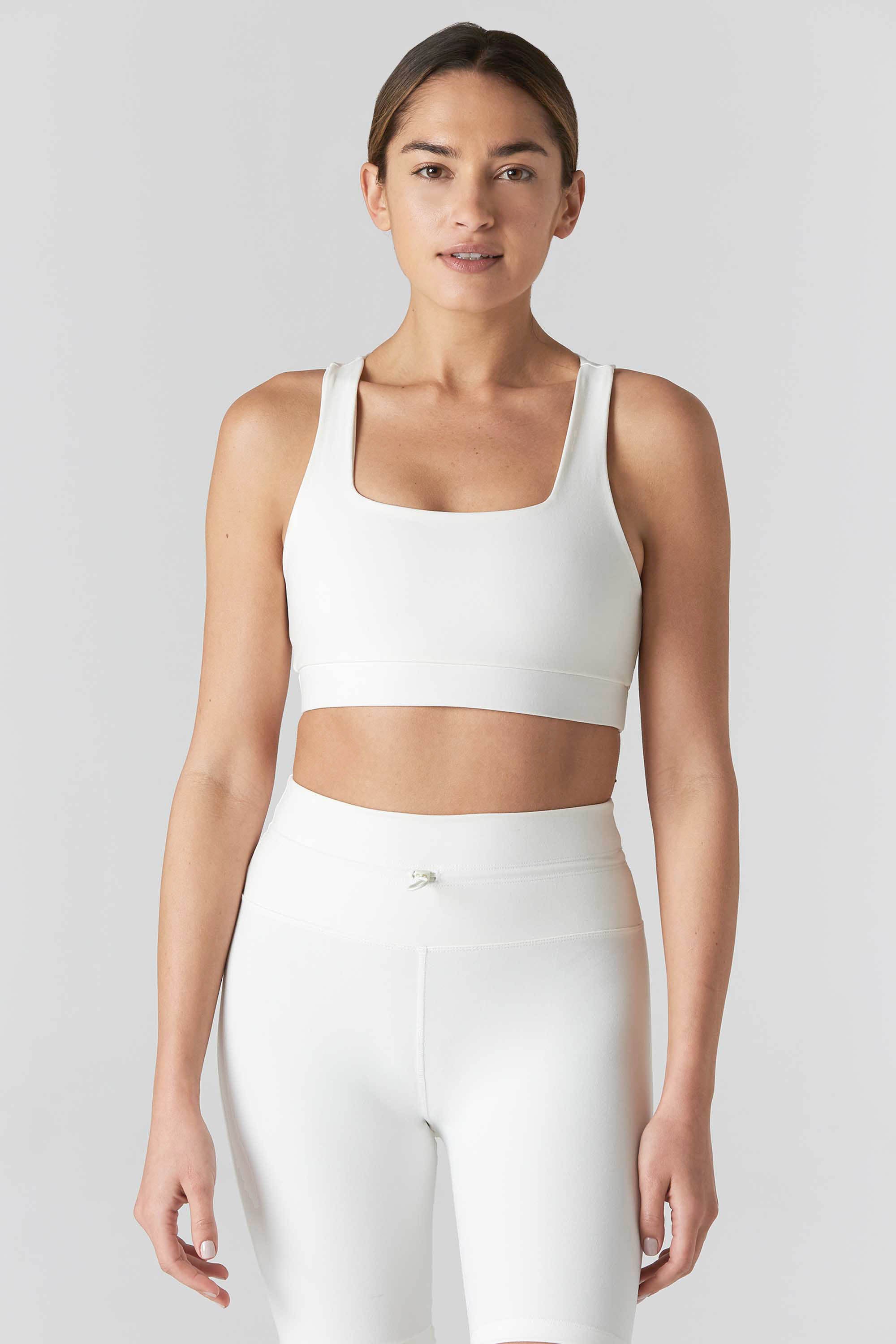 Fair & Square Cream Sports Bra