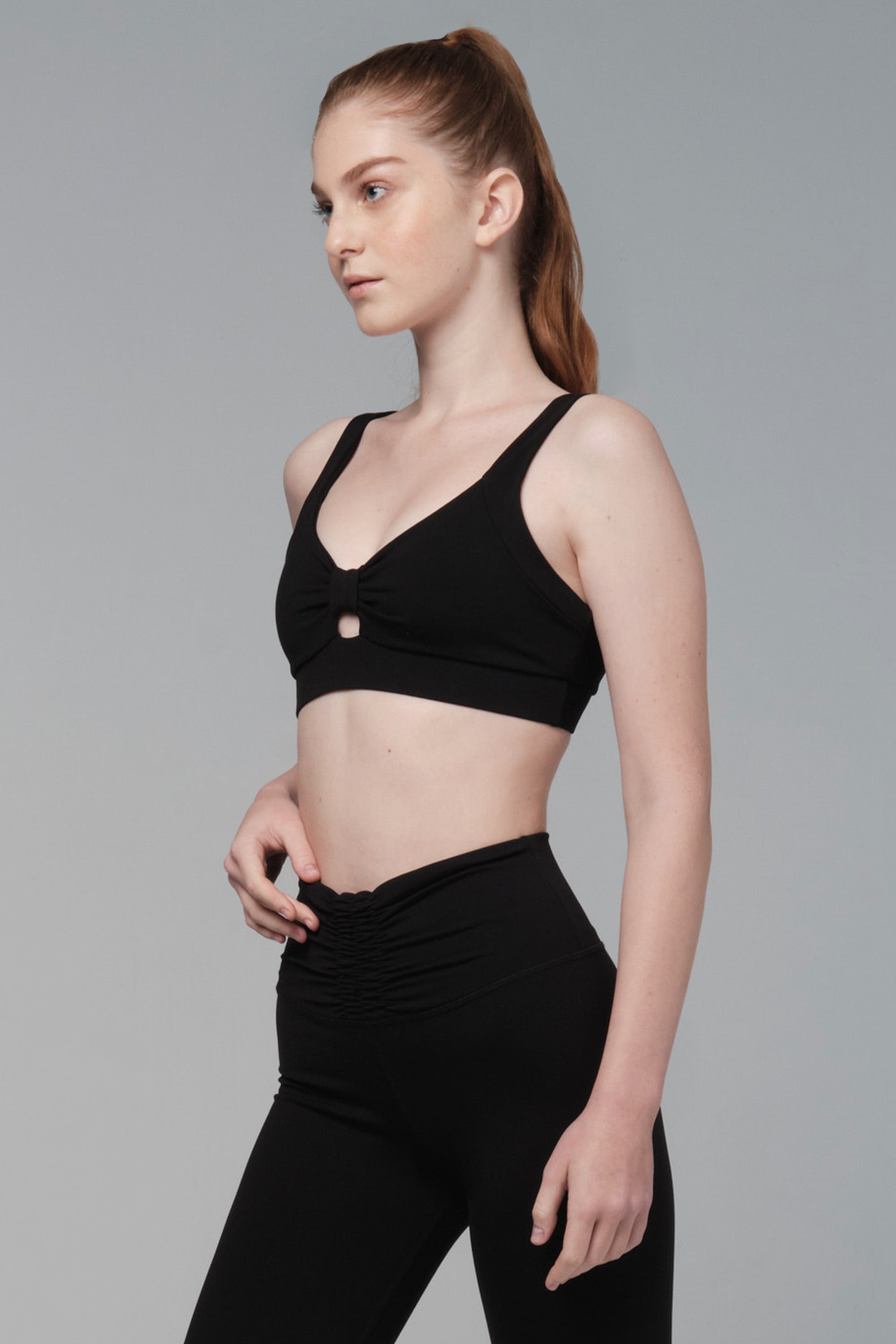 Knot Your Problem Black Sports Bra (FINAL SALE)