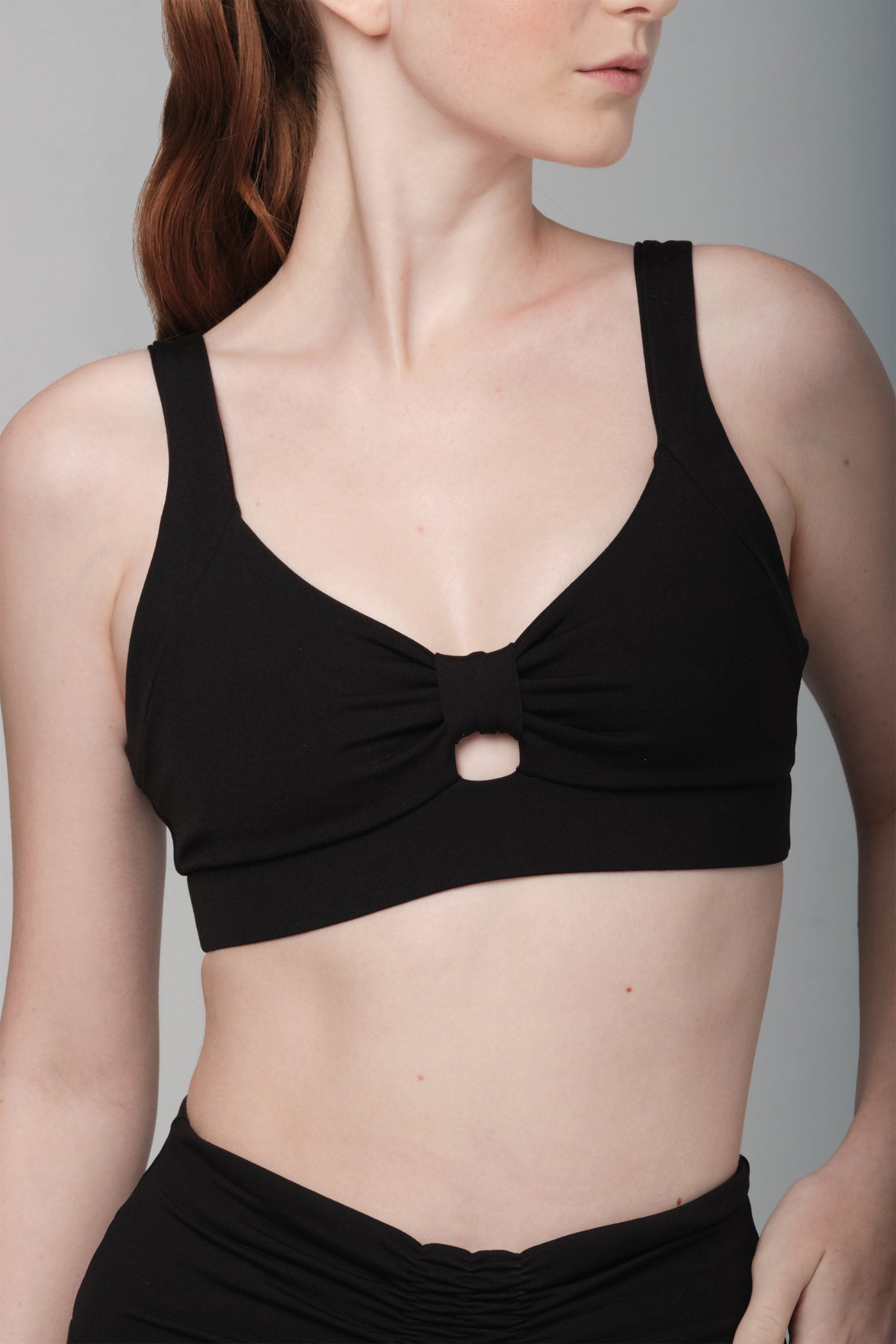 Knot Your Problem Black Sports Bra (FINAL SALE)