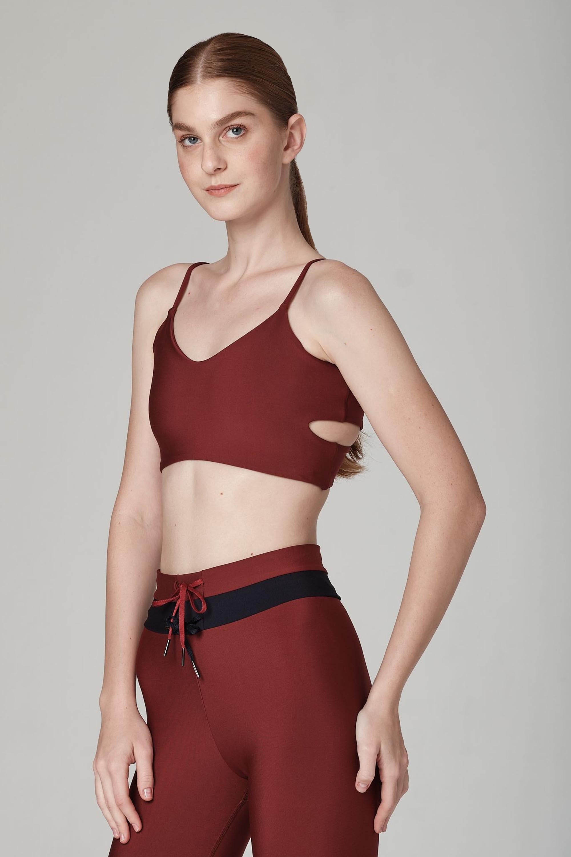 Cherry On Top Merlot Sports Bra (FINAL SALE)