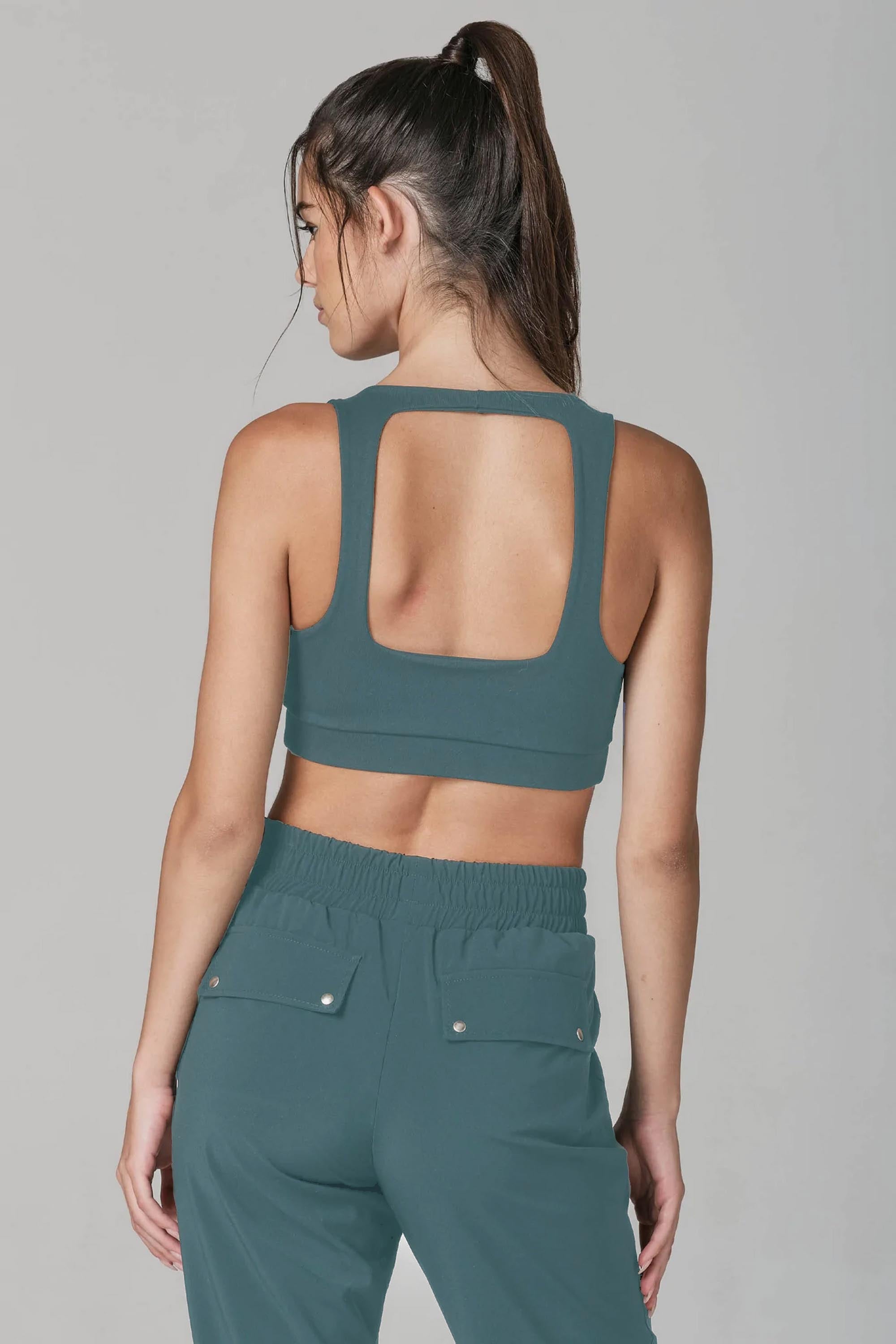 Fair & Square Aquamarine Sports Bra