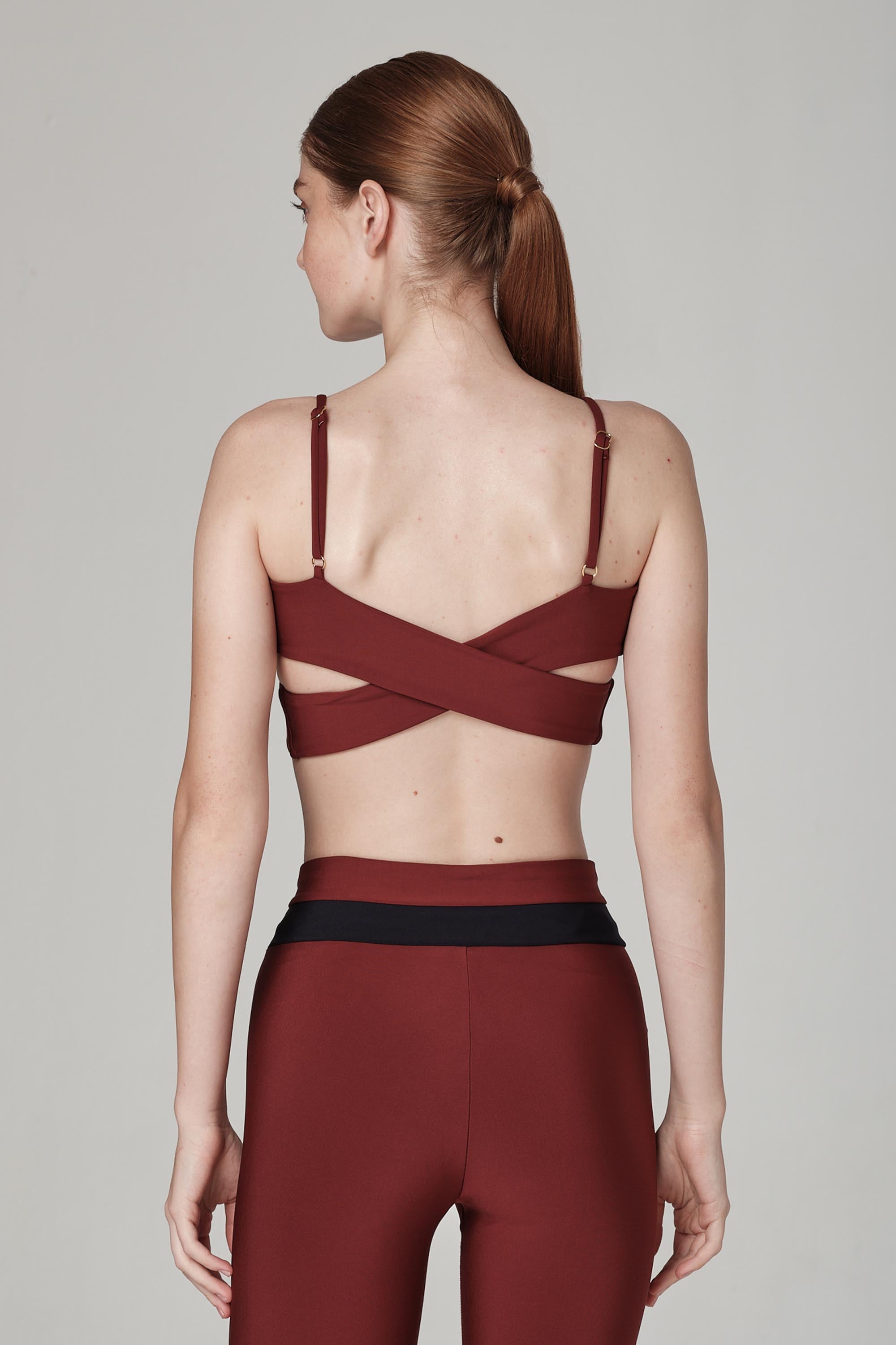 Cherry On Top Merlot Sports Bra (FINAL SALE)