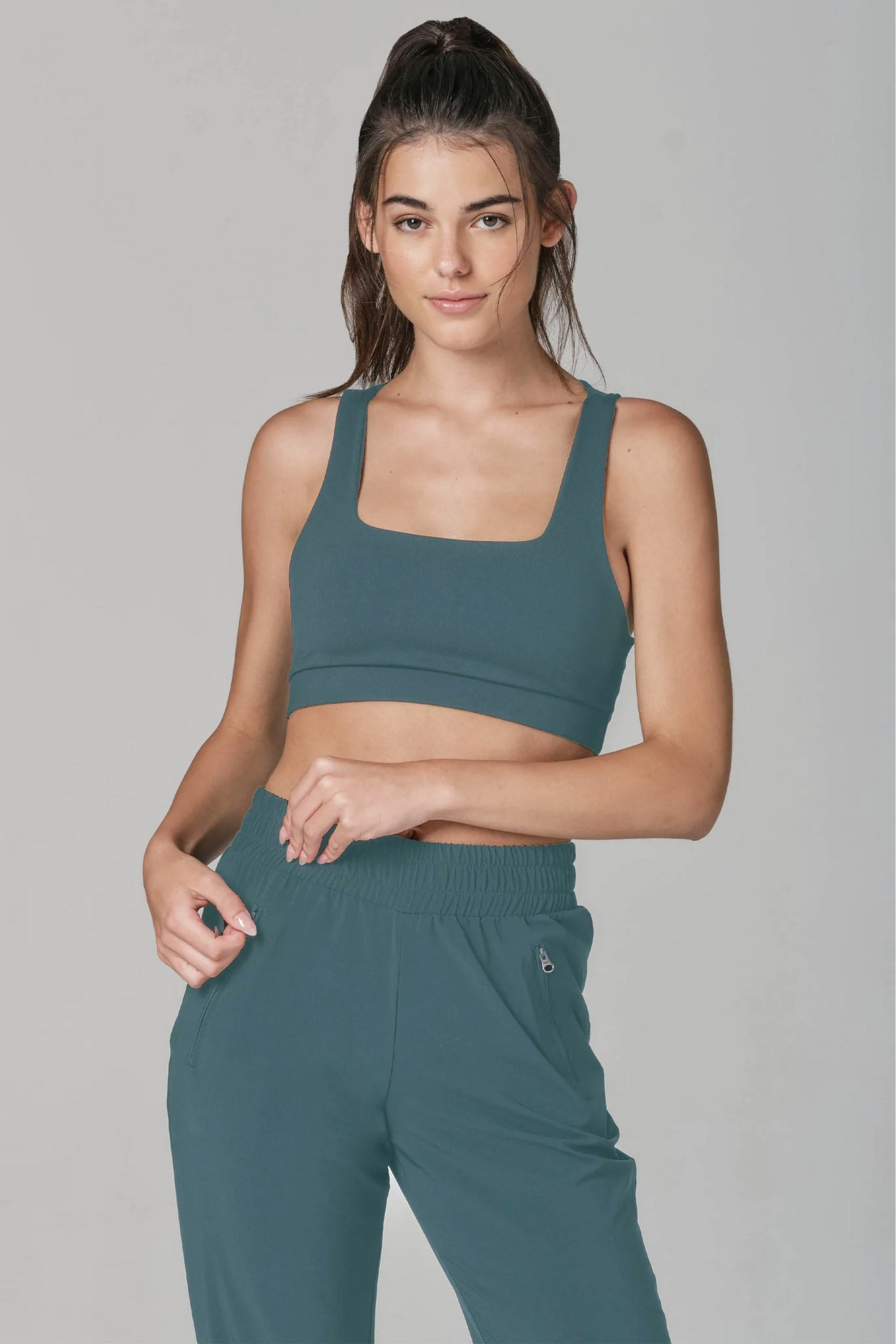 Fair & Square Aquamarine Sports Bra