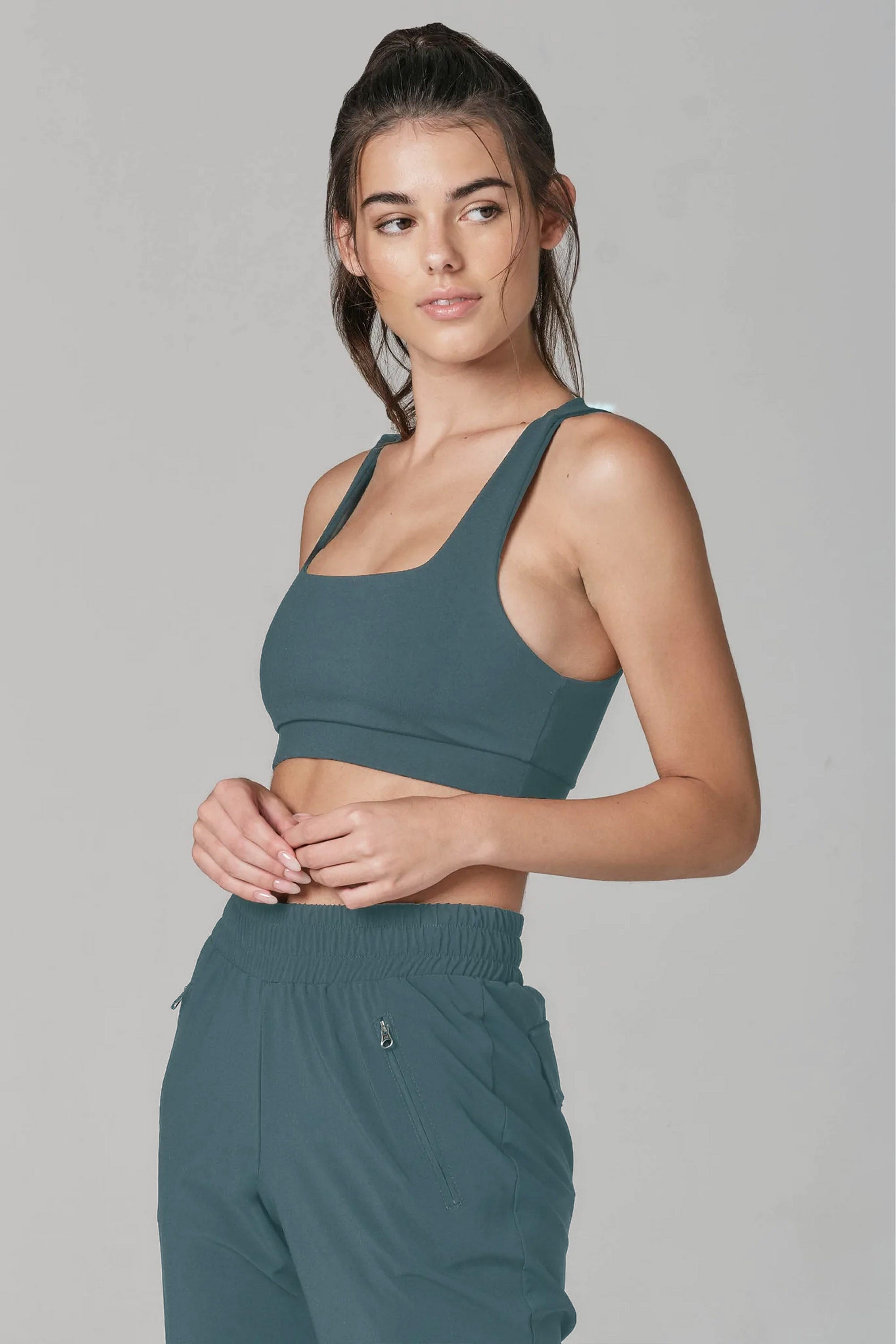 Fair & Square Aquamarine Sports Bra