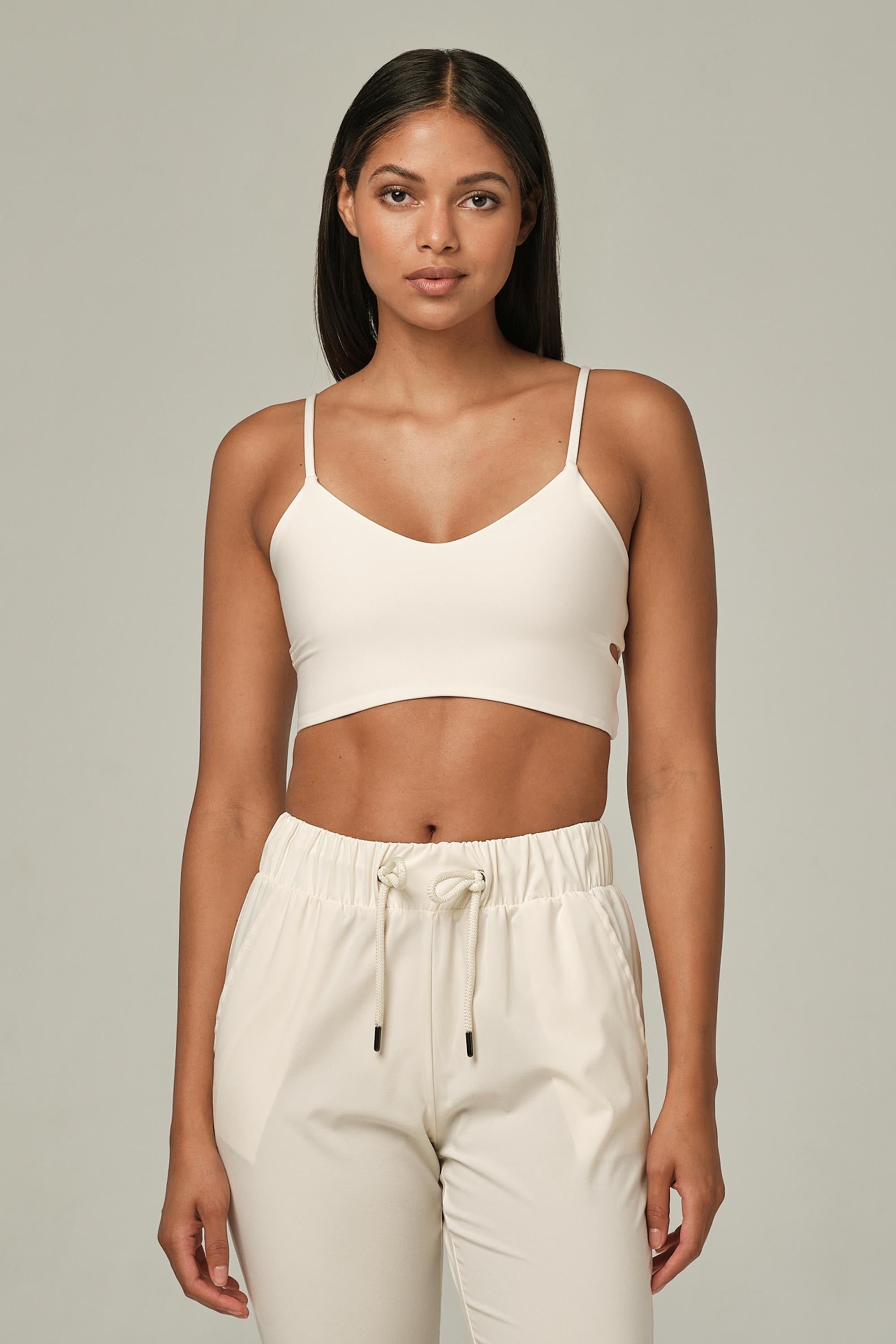 Cherry On Top Cream Sports Bra