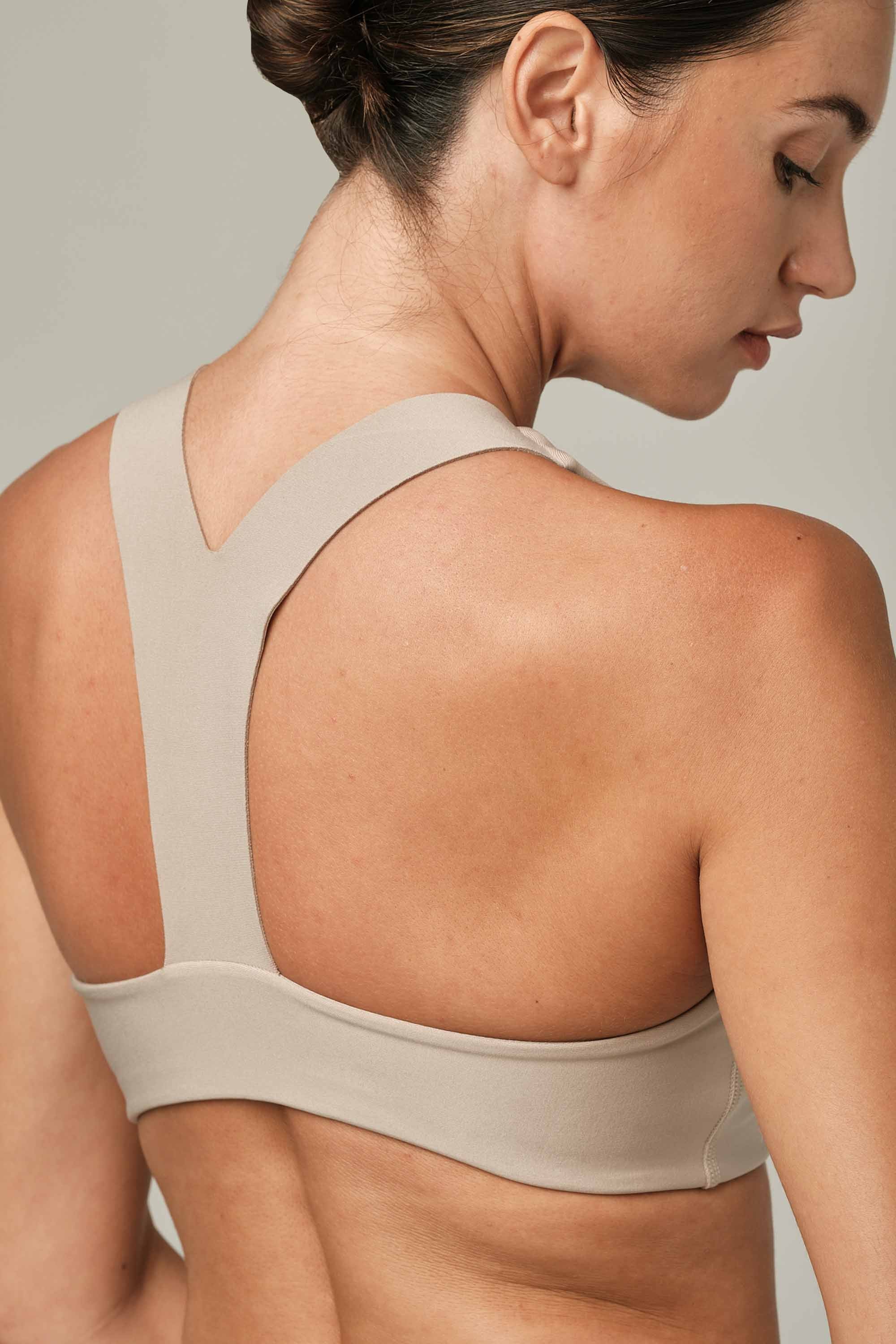 Laser Vision Oatmeal Sports Bra