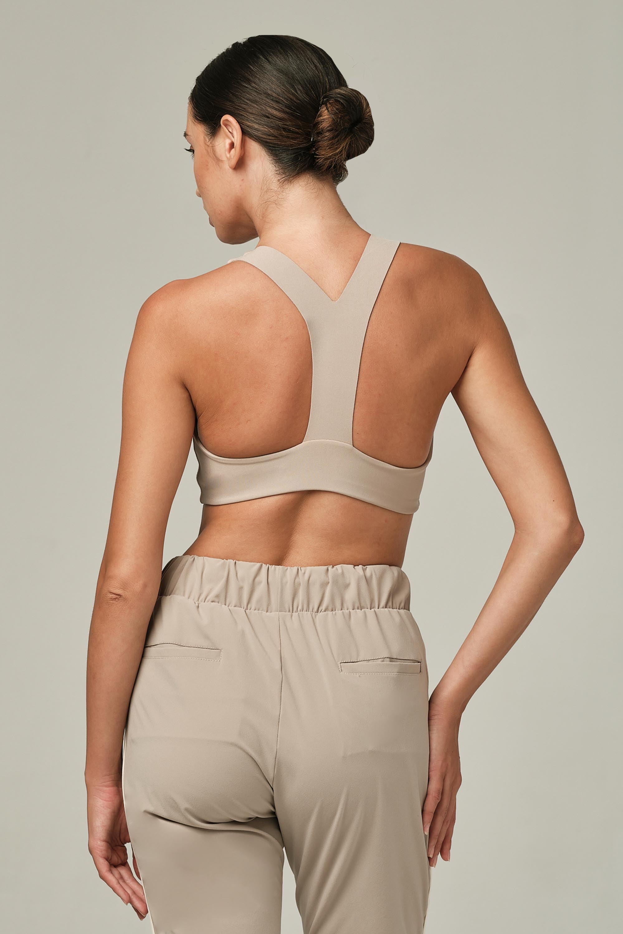 Laser Vision Oatmeal Sports Bra