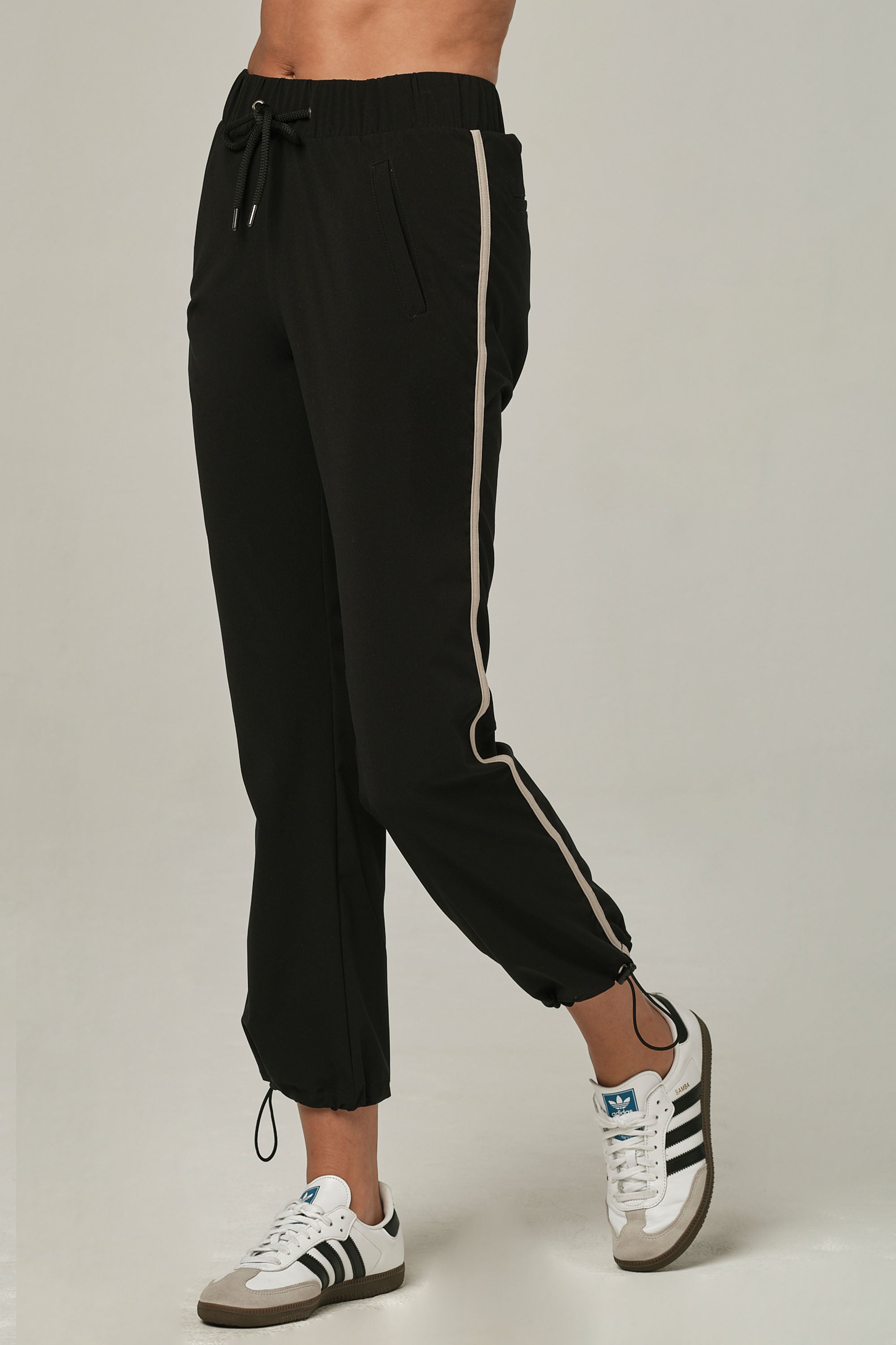 Stripe a Pose Black Jogger