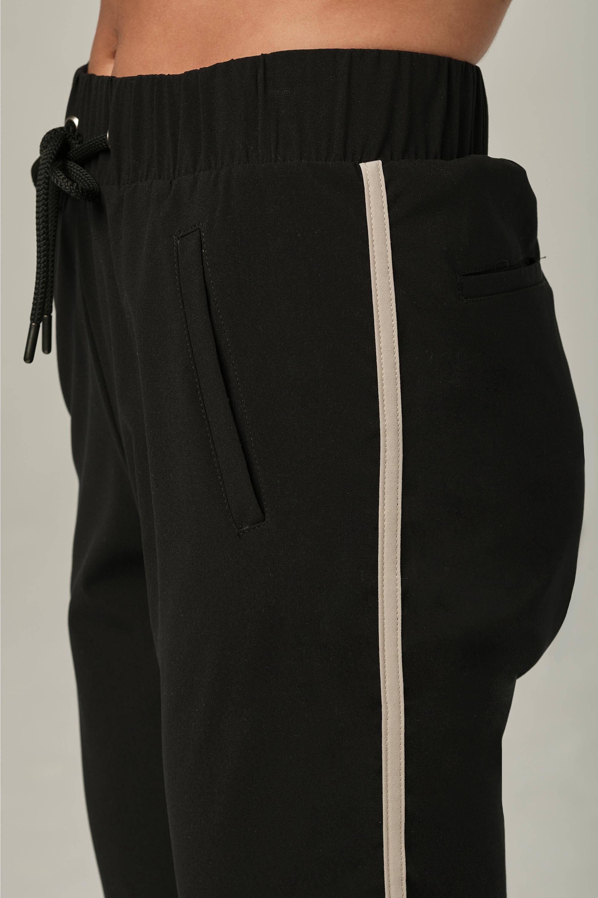 Stripe a Pose Black Jogger