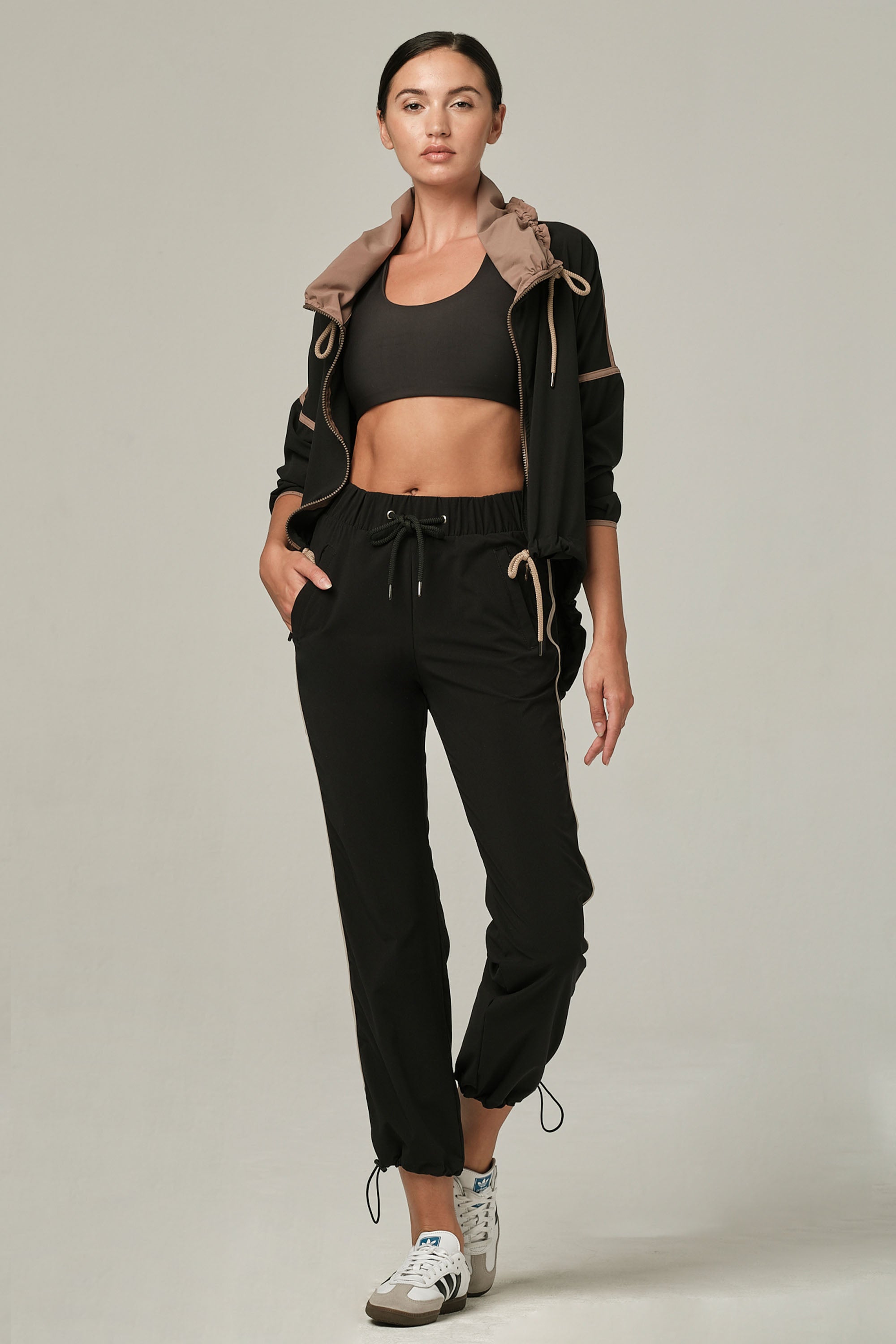 Stripe a Pose Black Jogger