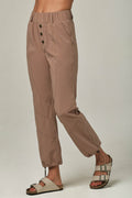 Buttoned Up Chestnut Jogger