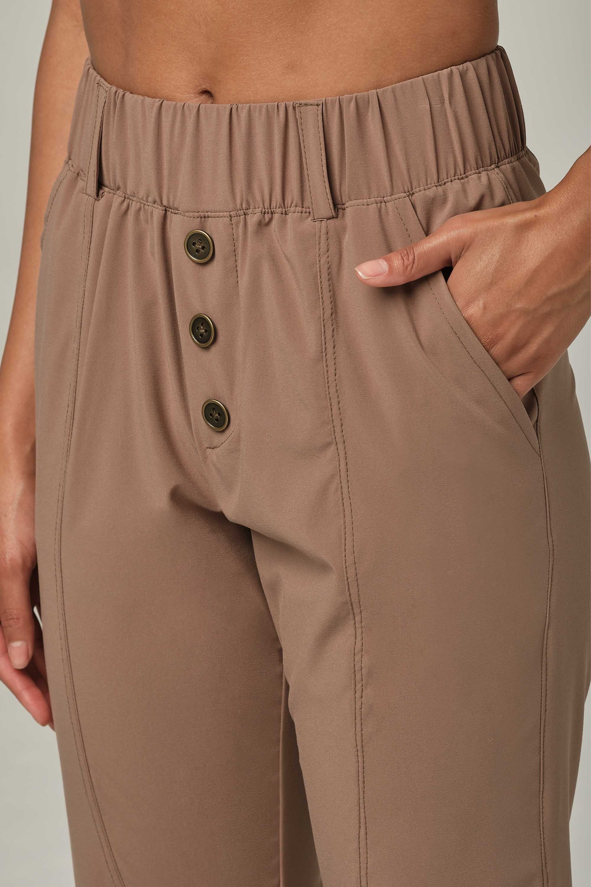Buttoned Up Chestnut Jogger