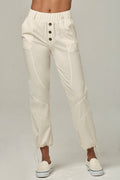 Buttoned Up Cream Jogger