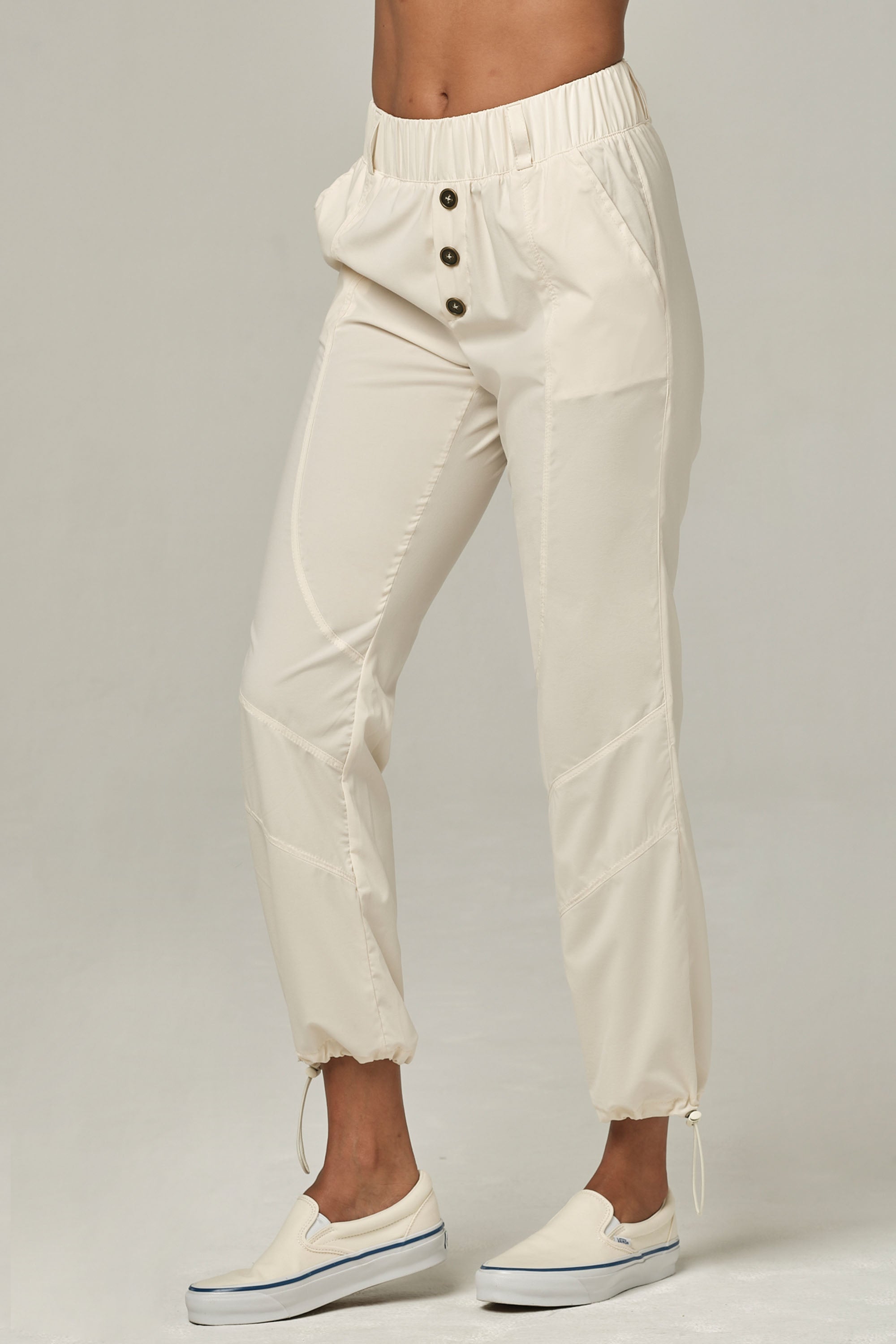 Buttoned Up Cream Jogger