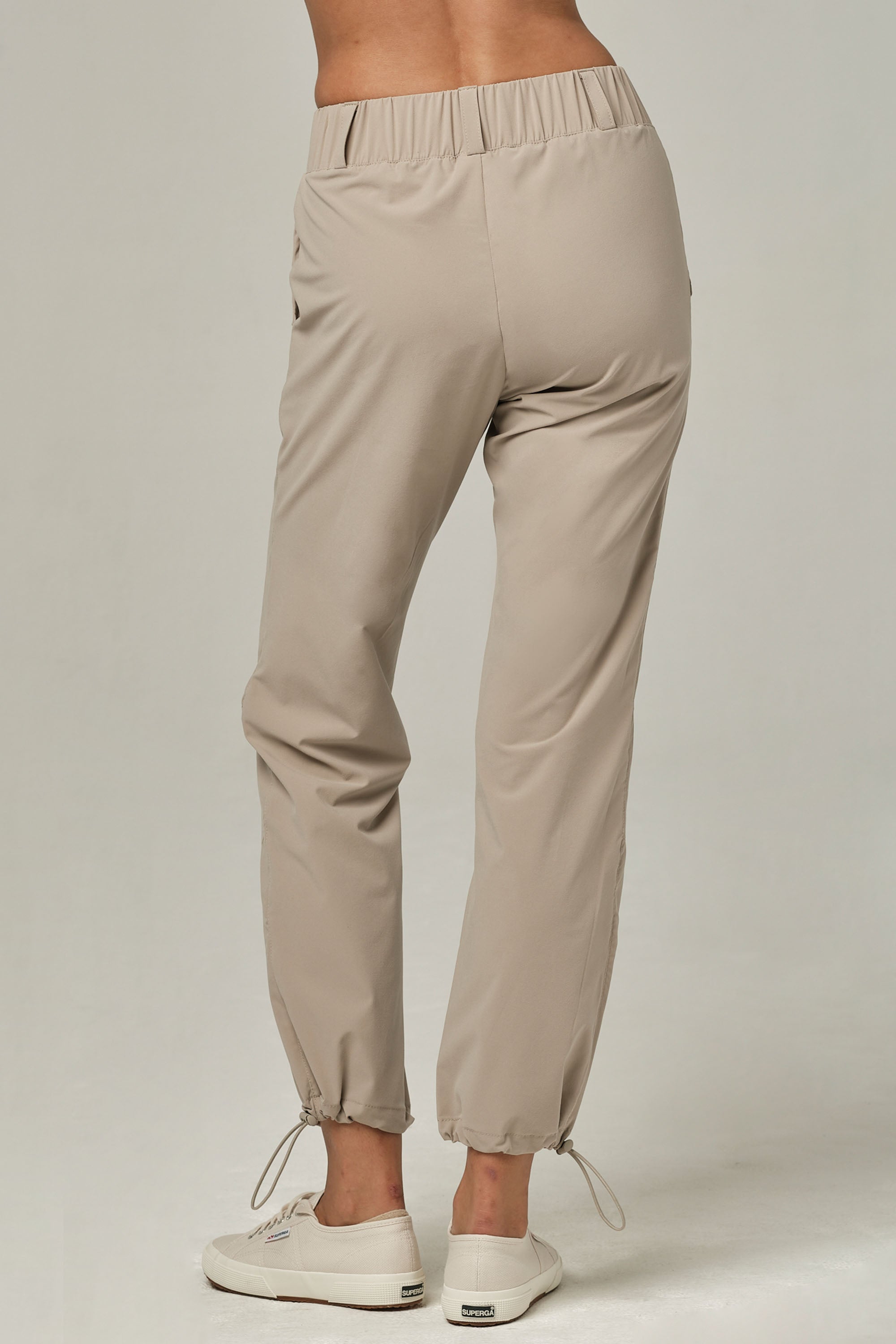 Buttoned Up Oatmeal Jogger