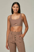 Check It Out Chestnut Sports Bra